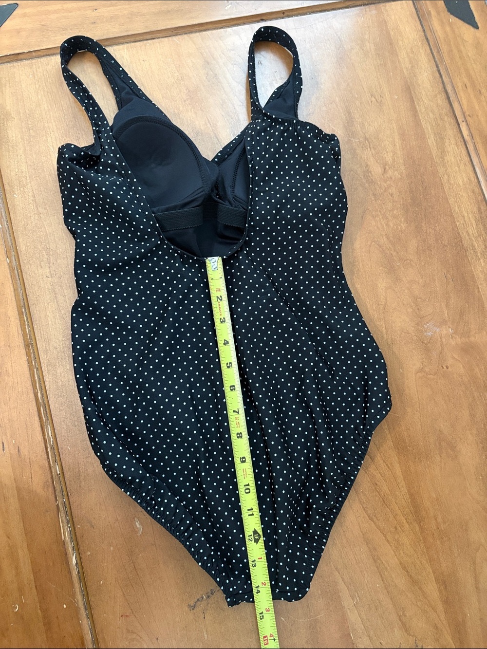 Miracle Suit Black Polka Dot Surplice Women's One Piece Swimsuit Size 12 - Picture 12 of 12